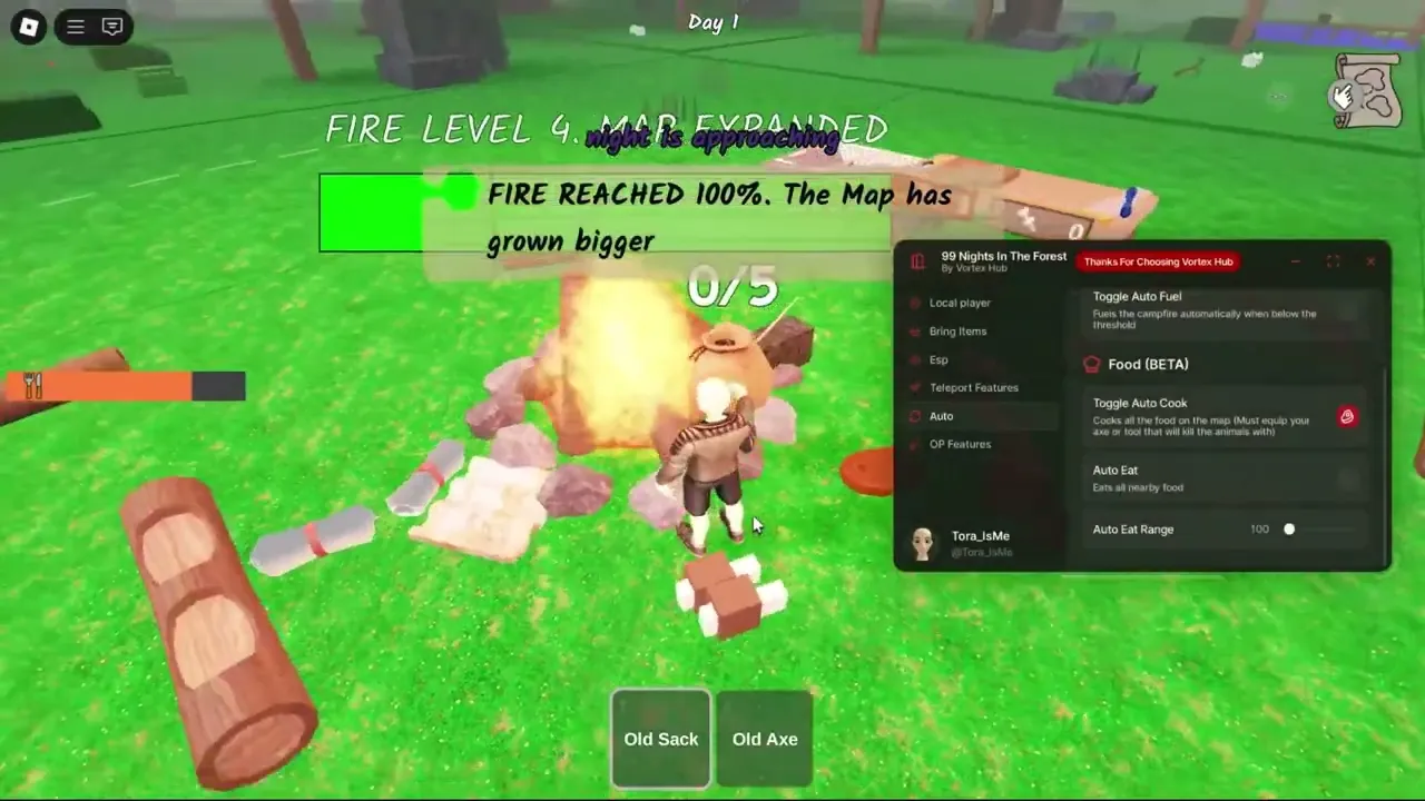 99 Nights in the Forest Vortex Hub Script – (No Key)