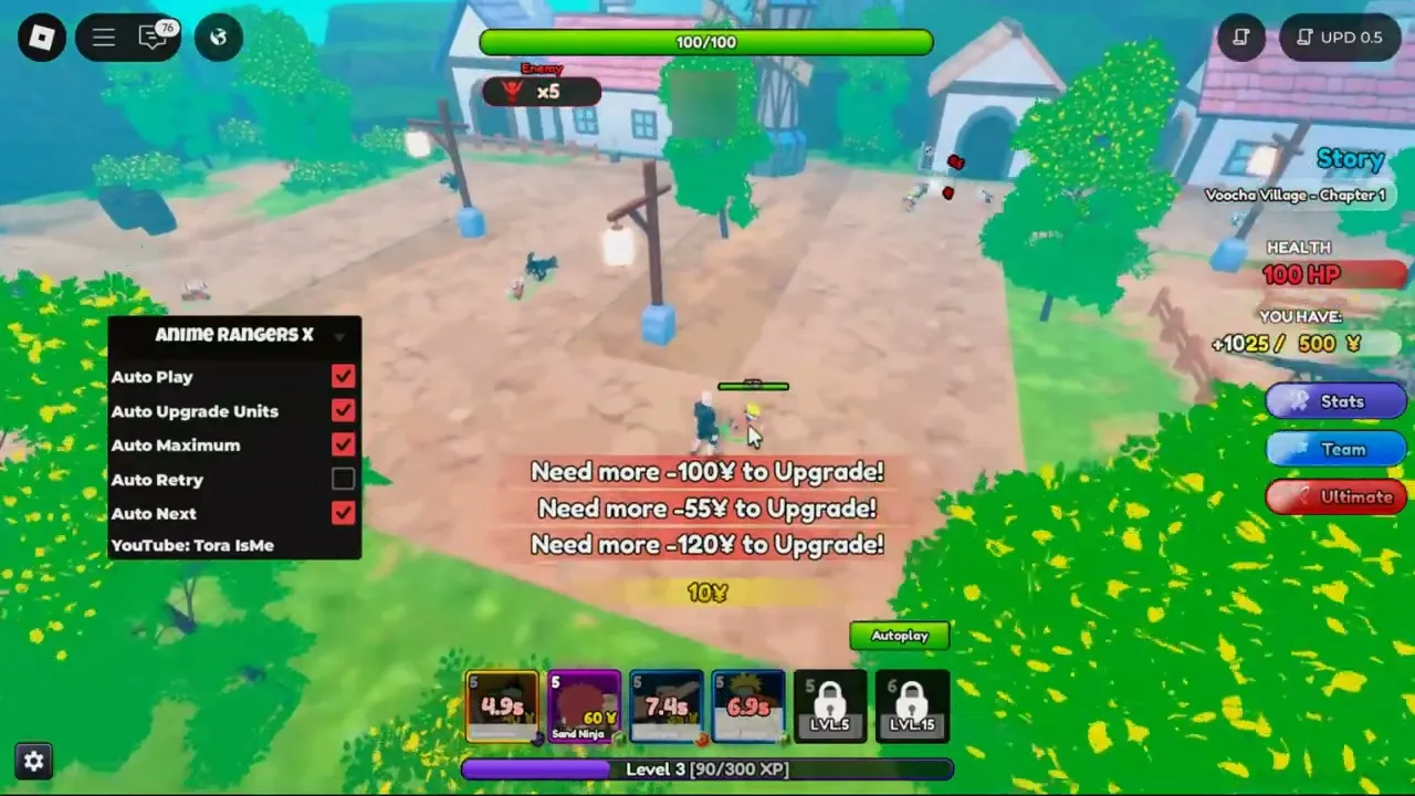 Anime Rangers X Script - Auto Farm (NO KEY!!)