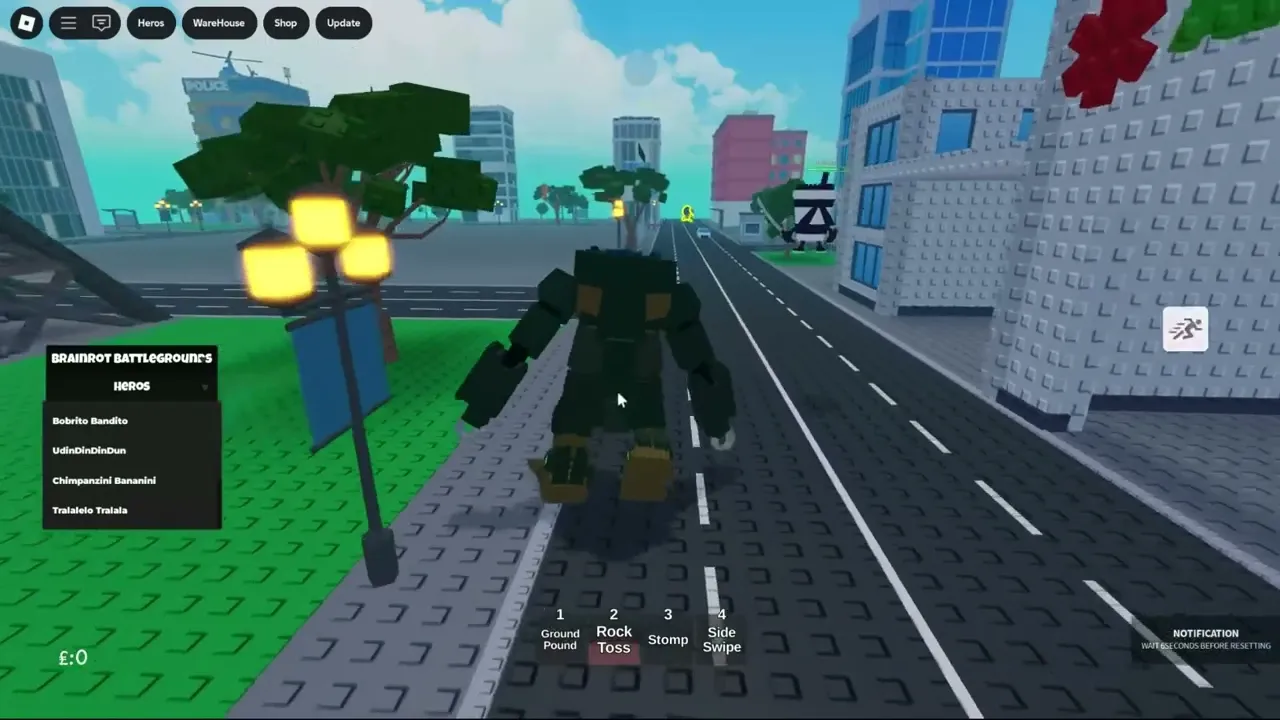 Brainrot Battlegrounds Script - Get all Heros, Skins