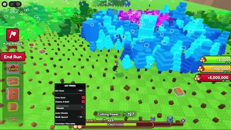 Cut Trees Script - Cut Aura, Collect all Chests, X-Ray