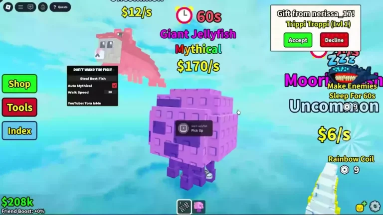 Don't Wake The Fish Script - Steal Best Fish, Auto Mythic (NO KEY!!)