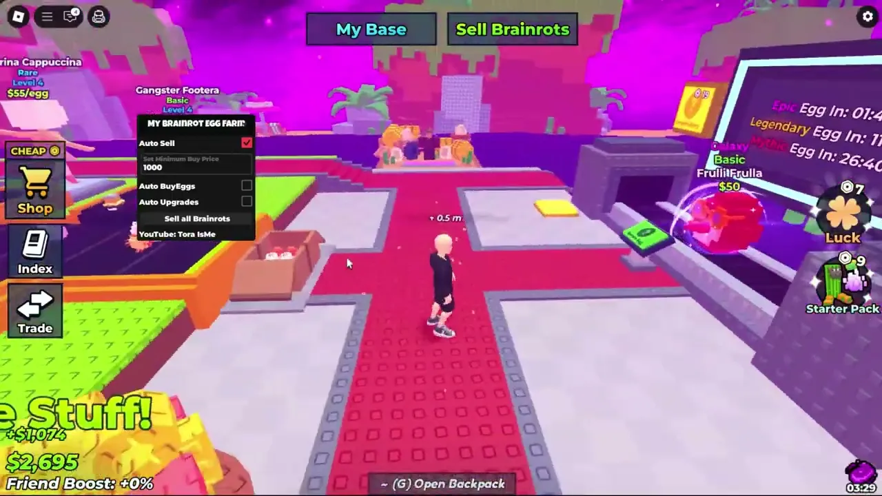 🥚 My Brainrot Egg Farm Script - Auto Buy & Sell Brainrot Eggs, Easy Cash (NO KEY!!)